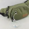 Riñonera de lona 568 con salida para cable de auriculares, bolsa de almacenamiento de gran capacidad con cremallera, bolso cruzado casual unisex, hecho a medida