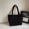 Estilo Japonês Ins Coreano Versão Coreana Harajuku Veludo Cotele Bolsa Grande Lona Bolsa de Ombro Feminina Estudante Grande Capacidade