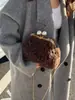 Bolsas, Bolsos Cruzados, Bolsos de Mujer, Bolsos de Hombro con Cadena de Alta Gama, Bolsos de Felpa con Forma de Concha Casual a la Moda, Bolsos Sencillos con Cierre