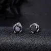 Pendientes de Racimo Completamente Diamantados de Nuevo Estilo Transfronterizos para Hombres, Modernos y Versátiles, Pendientes de Flor de Iris de Alta Gama en Forma de Cruz para Mujeres