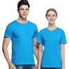 Camiseta holgada de verano de la marca Tide, de algodón blanco, de 200 g, con cuello redondo y manga corta, para hombre y mujer, con estampado de lunares en blanco.