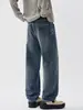 Pantalones vaqueros largos casuales Muqiu para hombre, de cuatro vías de estiramiento, lavados, desgastados, de alta gama, estilo vintage old money