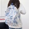 2024 Nova Mochila Escolar Tie-dye Feminina Estudantes Universitários Mochila Simples All-match Cross-border Ins Niche Mochila para Estudantes do Ensino Médio