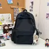 Nueva Mochila Escolar Estilo Ins Femenina Nicho Estudiante de Preparatoria Niña de Secundaria Mochila Estilo Coreano Gran Capacidad Color Puro Simple