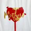 Decoração de bolo de acrílico estilo ins transfronteiriço de camada dupla para o Dia das Mães Dia das Mães Dia da Mulher decoração de bolo de acrílico