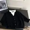 Suéter Tejido Falso de Dos Piezas para Niños 2026 Otoño Estilo Coreano Infantil Patchwork Caliente Venta Ropa Exterior Elegante Moda Tendencia
