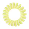 Estilo Nuevo de Verano Lazo para el Cabello de Cable Telefónico 3.5cm Tamaño Pequeño Infantil Colorido Mezclado Doble Raya Blanca TPU Alta Elasticidad Cuerda para el Cabello para Niñas