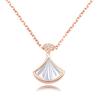 Collar de Rueda de la Fortuna Original Chuang Yi Bei Zi femenino versátil de alto sentido plata esterlina S925 nicho falda oscilante joyería de fritilaria al por mayor