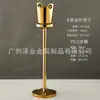 Balde de Champagne de Aço Inoxidável Estilo Europeu com Suporte de Luxo Modelo para Sala de Exposição Joalheria Bar Doméstico KTV Vinho Balde Vertical de Gelo