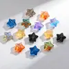 Cuentas de vidrio de pentagrama de meteorito, cuentas sueltas con agujeros horizontales, cuentas de estrella, accesorios para abalorios de pulseras y collares hechos a mano para DIY