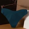 Tanga Sexy de Cintura Baixa em V para Mulheres Seda de Gelo Sem Costura Moda Amiga da Pele Invisível Confortável Calcinha T para Mulheres Atacado Transfronteiriço