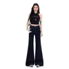 26 designs de bordado não apertados nas pernas jeans microflare para mulheres soltos emagrecem escondem imperfeições calças flare confortáveis versáteis dropshipping