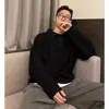 Suéter perezoso estilo Hong Kong para pareja, tejido de punto liso holgado de moda para hombre, diseño de solapa, versátil, en stock, estilos surtidos