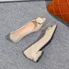Zapatos de mujer de punta fina de cuero genuino, nuevo modelo primavera 2026, tacón grueso, suela suave, sin cordones, de moda, versátiles, zapatos casuales negros para mujer