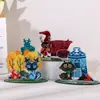 Chaveiro de Cola Acrílica Personalizado Camada Dupla Suporte de Animação DIY Pingente de Desenho Animado Anel de Chaveiro Periférico Atacado
