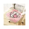 Cojín de Asiento de Seda Helada de Verano Cachorro Rayado Lindo Esterilla Refrigerante Antideslizante Cómodo Transpirable Cojín para Glúteos Silla de Oficina Giratoria Almohadilla Refrigerante