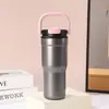 Nueva taza aislada de gran capacidad de acero inoxidable 316, taza de hielo portátil para viajes al aire libre, taza con pajilla de doble uso al vacío