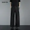 Pantalones Casuales Lisos Streetwear para Hombre, Nuevo Otoño, Sensación de Alta Gama, Caída, Pierna Recta, Pantalones de Traje, Modernos