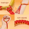 Pulsera de Hilo Rojo Nudo de Escama de Dragón Colgante Thangka Pulsera de Hilo Rojo DIY Semi-terminado Ajustable Joyería de Estilo Étnico