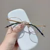Gafas Doradas 0172 Montura Redonda Titanio Beta Retro Hombres y Mujeres Sin Maquillaje Se Pueden Equipar con Lentes para Miopía Pueden Ser Lentes Anti-luz Azul