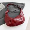 Bolso de hombro estilo coreano para mujer, de gran capacidad, estilo retro, con diseño de fideos suaves, plisado, estilo informal, combinable con todo.