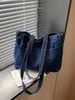 Bolso de mezclilla transfronterizo de gran capacidad para mujer, bolsa de compras ligera y versátil, bolso para estudiantes universitarias, conveniente para ir a clase, bolso de hombro ligero
