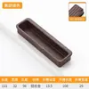 Puxador Quadrado Embutido Invisível Preto para Gaveta de Armário Luxo Acessível Embutido Ranhurado Porta de Armário Guarda-Roupa Puxador Oculto
