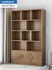 Estantería de Piso Estante de Almacenamiento Simple Color Madera Maciza Librería Armario de Almacenamiento Armario de Almacenamiento Integrado tipo Inclinado a la Pared Uso de Oficina en Casa