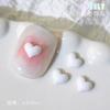 Adornos de uñas de amor de color macarrón, accesorios de uñas de corazón de melocotón, adornos de uñas de color caramelo, accesorios de resina