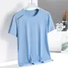 Camiseta Estampada de Seda Helada Nueva de Verano 2026 para Hombre, Deportes, Ocio, Running, Fitness, Ropa Transpirable de Manga Corta para Hombre de Secado Rápido