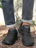 Sapatos masculinos para trilha ao ar livre para comércio exterior, antiderrapantes e resistentes ao desgaste, sapatos leves para esportes cross-country, modelo outono 2026, superfície de couro, impermeáveis
