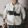 Camisas de Manga Larga para Hombre Marca de Moda Chaquetas Casuales para Primavera y Otoño Camisas para Hombre con Diseño Único Ropa de Trabajo de Nicho