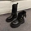 Botas de cuero para niñas, nuevo estilo 2026, botines estilo Martin para niños, para niñas mayores, botas de princesa, colección otoño/invierno, botines para niñas