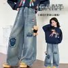 Conjunto de Ropa para Niñas 2026 Nuevo Estilo Sudadera de Dibujos Animados y Jeans con Osito Conjunto de Dos Piezas Lindo Conjunto de Primavera y Otoño para Niños Mayores