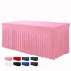 Funda Elástica para Mesa Transfronteriza, Funda de Mesa Estilo Falda Rectangular para Banquetes de 6 pies, Mantel Elástico para Oficina de Conferencias