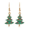Brincos de Natal Europa e Estados Unidos Novo de Natal Árvore de Natal Floco de Neve Veado Liga Metal Drop Oil Joias para Orelha Fabricantes Fornecimento Direto