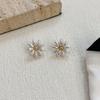 Brincos de pérola margarida requintados femininos 2024 Nova luz de luxo simples design de nicho elegante brincos de alta qualidade