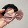 Terciopelo Estilo Coreano Lindo y Elegante Suede Retro Lazo para el Cabello Banda Elástica Moño Accesorio para el Cabello para Mujeres