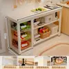 Estante de Almacenamiento para Cocina, Mesa Multifuncional de Piso de Múltiples Niveles para el Hogar, Ultra Estrecha, Mesa de Trabajo, Gabinete de Almacenamiento, Gabinete Lateral Estrecho