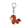 Mascota Año del Caballo Tendencia Tiktok Caballo Llorando Caballo Riendo Llavero de Caballo Accesorio Acrílico Colgante para Mochila de Estudiante