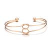 Europa y Estados Unidos nueva joyería de mano de nudo concéntrico tejida pulsera de doble nudo nueva pulsera de metal anudada versátil para mujer