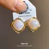 Brincos de Prata 925 Esterlina Esmaltados com Pérola e Flor de Zircônia para Mulheres, Novo Modelo Popular, Brincos Clássicos de Luxo de Alta Qualidade