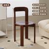 Silla de comedor rey, silla de madera maciza, silla de escritorio antigua de estilo medio, silla de té, mesa de comedor, mesa de isla, silla con respaldo, taburete de tocador de diseño rojo