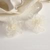 Simulação flor de fio transparente DIY acessórios feitos à mão 4-8cm organza grampo de cabelo enfeite de cabeça roupa decoração de casamento fio