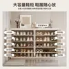 Zapatero sencillo, mueble de almacenamiento integrado para la entrada, mueble bajo de gran capacidad montado en la pared, zapatero minimalista para el hogar, mueble separador para la entrada