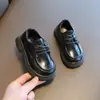 Zapatos de Cuero para Niñas Estilo Nuevo Primavera y Otoño 2026 Zapatos Negros de Rendimiento para Niños Pequeños Zapatos de Rendimiento para Bebés Niñas Suela Suave