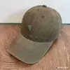 Boné de Baseball Vintage Americano Desbotado com Design Simples de Nicho, Bordado de Letra U em Color-Blocking, Boné de Bico de Pato Versátil e Moderno