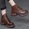 Botas de Estilo Retro para Mujer Botines Martin 2026 Otoño/Invierno Nuevos Versátiles Suela Gruesa Suave Aumentador de Altura Botines Individuales Botas Calientes de Terciopelo para Mujer