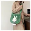 Lindo Felpa Nuevo Dibujos Animados Otoño Bolso Tote Grande de Hombro Estudiante Cruzado Versátil Ins Estilo Coreano Tendencia Ins