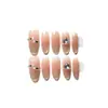 Yihe Rosa Marrón Diamante Suave Rosa Nude Pegatinas para Uñas Frescas Nicho Lujo Ligero Puras Hechas a Mano Uñas Portables Uñas Postizas